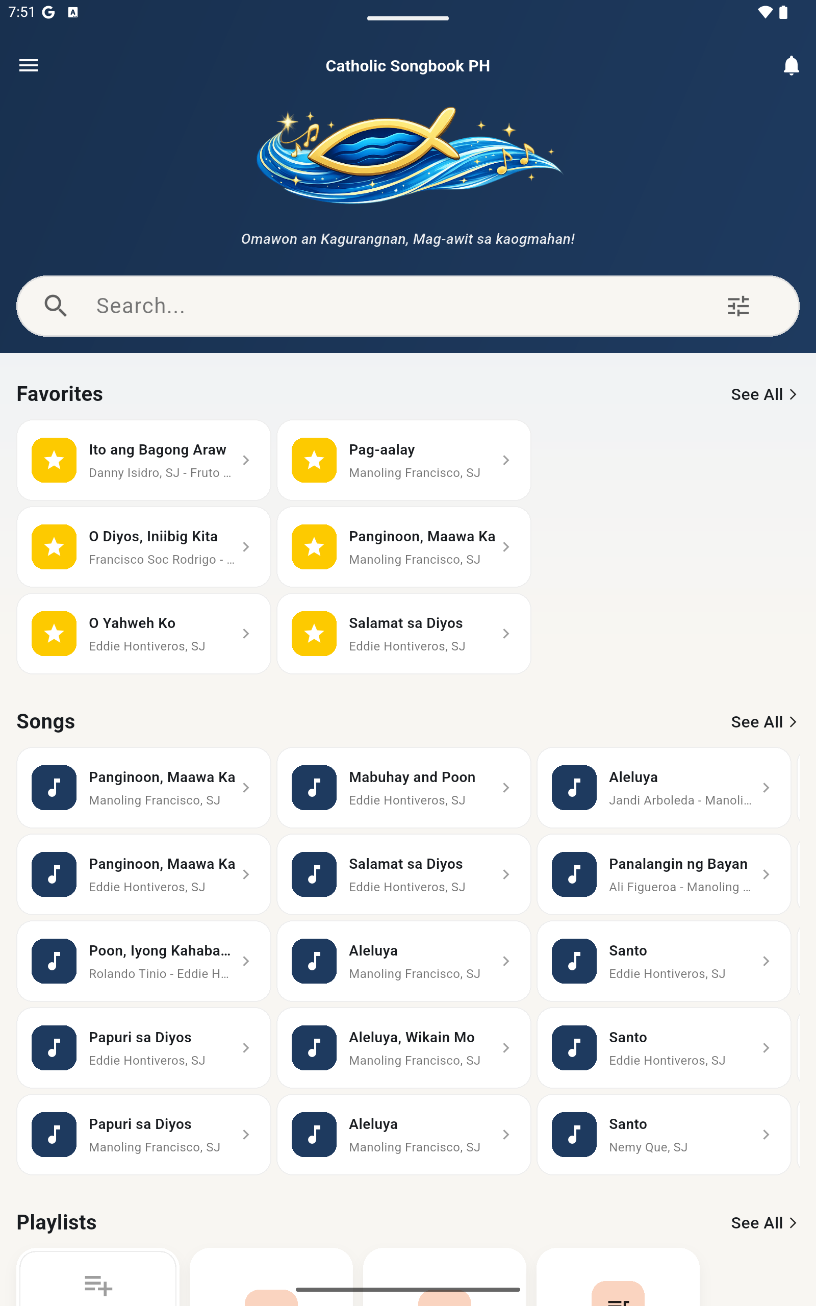 Catholic Songbook PH tablet screenshot 1